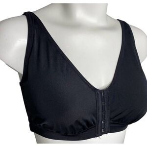 2 Pack Rhonda Shear Front Closure Bras MEDIUM Black White Adjustable‎ 36-38 NWOT
